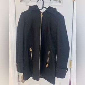 Michael kors black coat with a hoodie